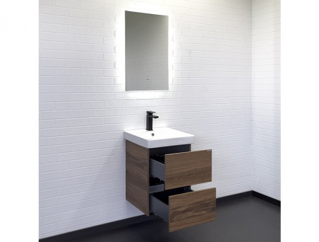 Тумба с Раковиной «Comforty» Дартфорд-45, 45x60x45см, Дуб Темно-Коричневый (00-00013694CF)