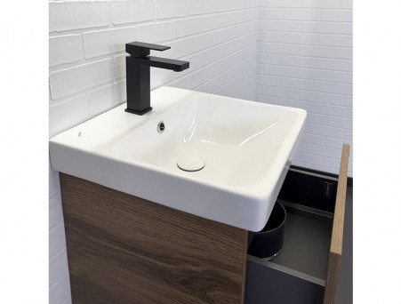 Тумба с Раковиной «Comforty» Дартфорд-45, 45x60x45см, Дуб Темно-Коричневый (00-00013694CF)