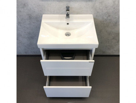 Тумба с Раковиной «Comforty» Дублин-60, 61x85x46см, Белый (00004137134CF)
