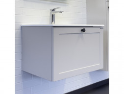 Тумба с Раковиной «Comforty» Ереван-60, 61x41,5x46,5см, Серый Шелк (00-00017879CF)