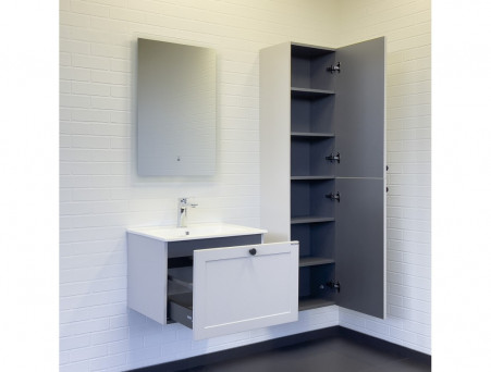 Тумба с Раковиной «Comforty» Ереван-60, 61x41,5x46,5см, Серый Шелк (00-00017879CF)