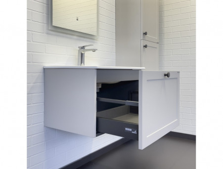 Тумба с Раковиной «Comforty» Ереван-60, 61x41,5x46,5см, Серый Шелк (00-00017879CF)