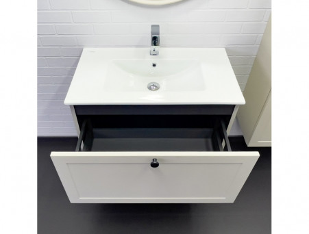 Тумба с Раковиной «Comforty» Ереван-80, 81x41,5x46,5см, Серый Шелк (00-00014864CF)