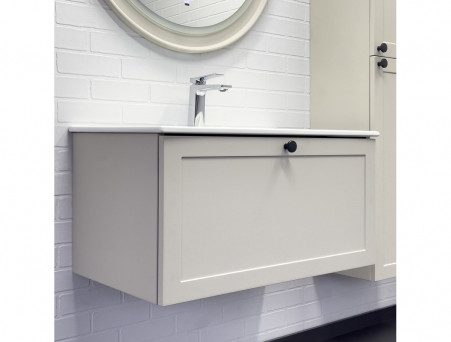 Тумба с Раковиной «Comforty» Ереван-80, 81x41,5x46,5см, Серый Шелк (00-00014864CF)