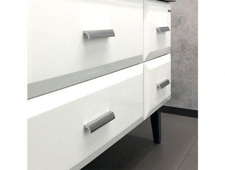 Тумба с Раковиной «Comforty» Империя-120, 120x89x52см, Белый, Графитовая Столешница (00-00013788CF)