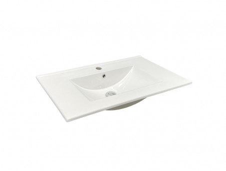 Тумба с Раковиной «Comforty» Кемер-75, 75,5x51,5x46,5см, Антрацит/Дуб Темно-Коричневый (00-00017883CF)