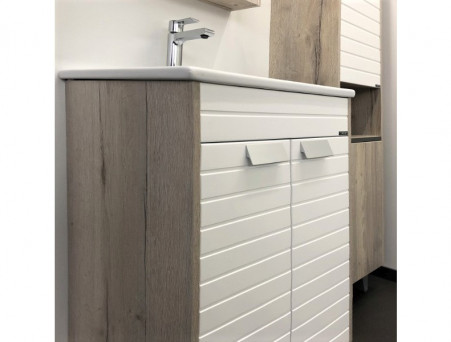 Тумба с Раковиной «Comforty» Клеон-60, 61x85,5x47см, Дуб Дымчатый (00-00002044CF)