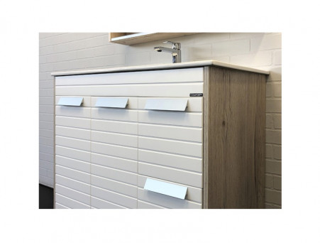 Тумба с Раковиной «Comforty» Клеон-90, 91x90x46,5см, Дуб Дымчатый (00-00004757CF)