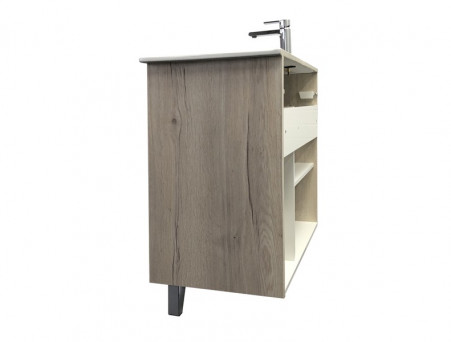 Тумба с Раковиной «Comforty» Клеон-90, 91x90x46,5см, Дуб Дымчатый (00-00004757CF)