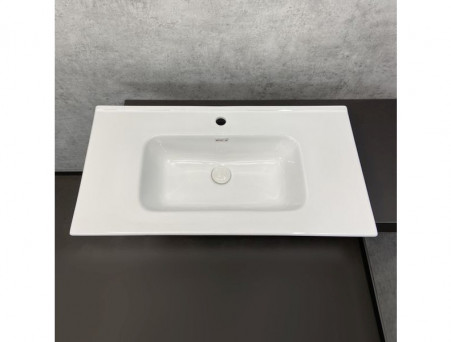 Тумба с Раковиной «Comforty» Клеон-90, 91x90x46,5см, Дуб Дымчатый (00-00004757CF)