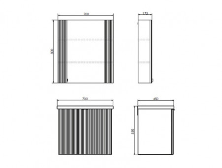 Тумба с Раковиной «Comforty» Лима-70, 70x55x45см, Белый (00-00001284CF)
