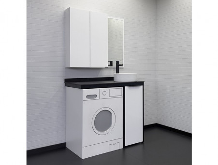 Тумба с Раковиной «Comforty» Лозанна-100, 100x101,5x54,5см, Белый, Графитовая Столешница (00-00013800CF)