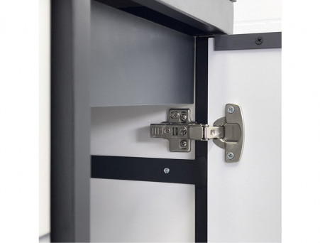 Тумба с Раковиной «Comforty» Лозанна-100, 100x101,5x54,5см, Белый, Графитовая Столешница (00-00013800CF)