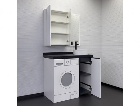 Тумба с Раковиной «Comforty» Лозанна-100, 100x101,5x54,5см, Белый, Графитовая Столешница (00-00013800CF)