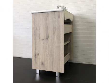 Тумба с Раковиной «Comforty» Марио-60, 61x85,5x46,5см, Дуб Дымчатый (00-00005206CF)