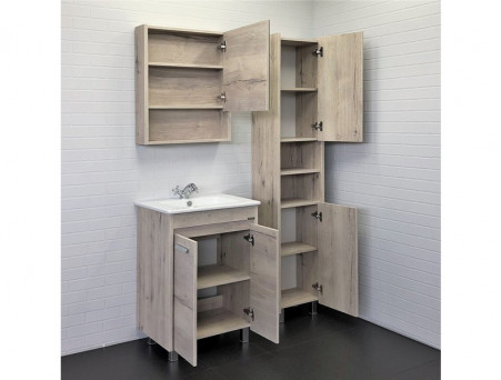 Тумба с Раковиной «Comforty» Марио-60, 61x85,5x46,5см, Дуб Дымчатый (00-00005206CF)