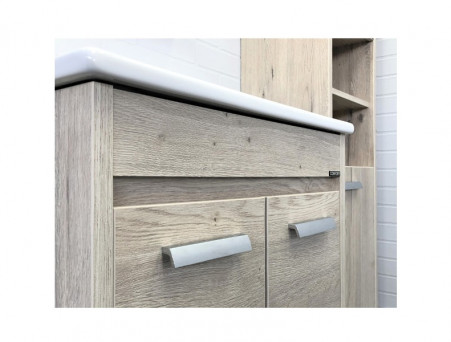 Тумба с Раковиной «Comforty» Марио-60, 61x85,5x46,5см, Дуб Дымчатый (00-00005206CF)