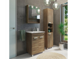 Тумба с Раковиной «Comforty» Марио-60, 61x85,5x46,5см, Дуб Темный (00-00004155CF)