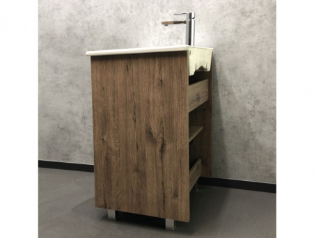 Тумба с Раковиной «Comforty» Марио-60, 61x85,5x46,5см, Дуб Темный (00-00004155CF)