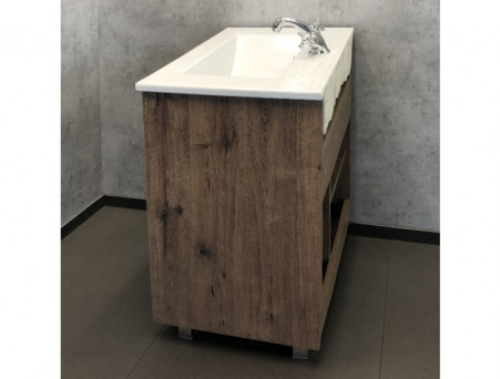 Тумба с Раковиной «Comforty» Марио-75, 75,5x85,5x46,5см, Дуб Темный (00-00004157CF)