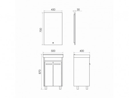 Тумба с Раковиной «Comforty» Марио-50, 50x87x40см, Сосна Лоредо (00-00008849CF)