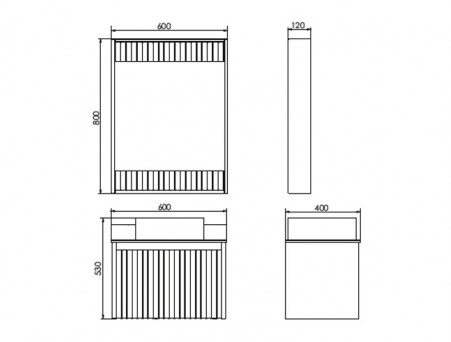 Тумба с Раковиной «Comforty» Марсель-60, 60x53x40см, Белый (00-00012272CF)