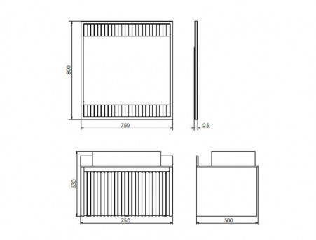 Тумба с Раковиной «Comforty» Марсель-75, 75x53x50см, Белый (00-00013396CF)
