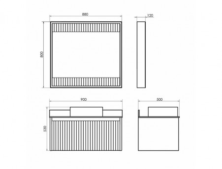 Тумба с Раковиной «Comforty» Марсель-90, 90x53x50см, Белый (00-00013797CF)