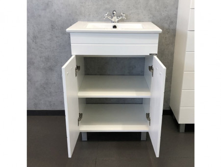 Тумба с Раковиной «Comforty» Модена-60, 61x87,5x46,5см, Белый (00-00001642CF)