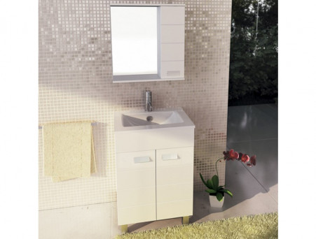 Тумба с Раковиной «Comforty» Модена-60, 61x87,5x46,5см, Белый (00-00001642CF)