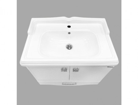 Тумба с Раковиной «Comforty» Монако-80, 80x85x49см, Белый (00004136578CF)