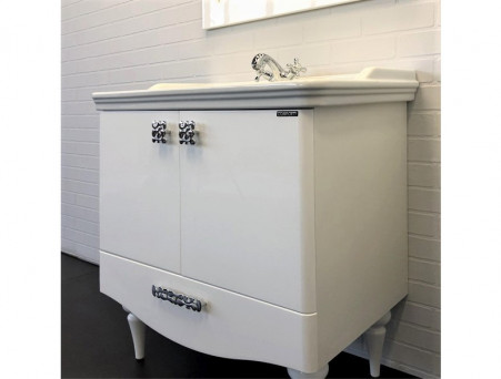 Тумба с Раковиной «Comforty» Монако-80, 80x85x49см, Белый (00004136578CF)