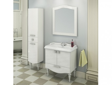 Тумба с Раковиной «Comforty» Монако-80, 80x85x49см, Белый (00004136578CF)