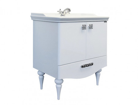 Тумба с Раковиной «Comforty» Монако-80, 80x85x49см, Белый (00004136578CF)
