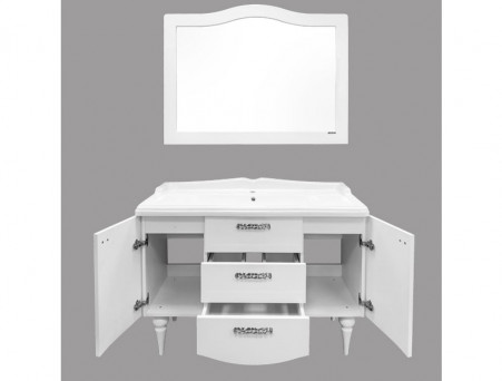 Тумба с Раковиной «Comforty» Монако-120, 120,5x86x49см, Белый (00003132224CF)