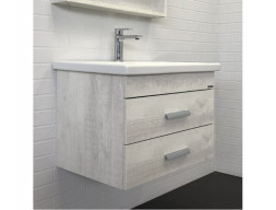 Тумба с Раковиной «Comforty» Никосия-70, 70x50x45см, Дуб Белый (00-00005792CF)