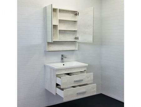 Тумба с Раковиной «Comforty» Никосия-70, 70x50x45см, Дуб Белый (00-00005792CF)