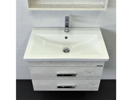 Тумба с Раковиной «Comforty» Никосия-70, 70x50x45см, Дуб Белый (00-00005792CF)