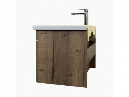 Тумба с Раковиной «Comforty» Никосия-70, 70x50x45см, Дуб Темный (00-00008855CF)