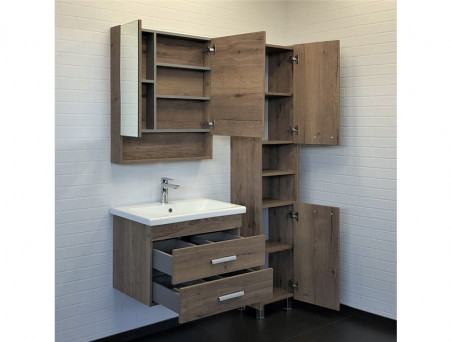 Тумба с Раковиной «Comforty» Никосия-70, 70x50x45см, Дуб Темный (00-00008855CF)