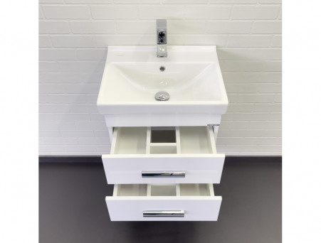 Тумба с Раковиной «Comforty» Никосия-50, 50x52x40см, Белый (00-00018022CF)