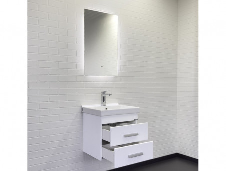 Тумба с Раковиной «Comforty» Никосия-50, 50x52x40см, Белый (00-00018022CF)