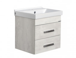 Тумба с Раковиной «Comforty» Никосия-50, 50x52x40см, Дуб Белый (00-00017091CF)