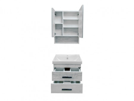 Тумба с Раковиной «Comforty» Никосия-60, 60x53x40см, Дуб Белый (00004138879CF)