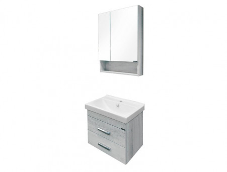 Тумба с Раковиной «Comforty» Никосия-60, 60x53x40см, Дуб Белый (00004138879CF)