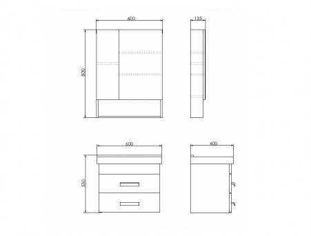 Тумба с Раковиной «Comforty» Никосия-60, 60x53x40см, Дуб Белый (00004138879CF)