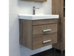 Тумба с Раковиной «Comforty» Никосия-60, 60x53x40см, Дуб Темный (00-00008853CF)