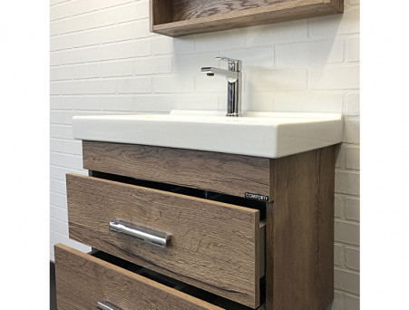 Тумба с Раковиной «Comforty» Никосия-60, 60x53x40см, Дуб Темный (00-00008853CF)