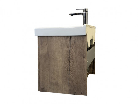 Тумба с Раковиной «Comforty» Никосия-60, 60x53x40см, Дуб Темный (00-00008853CF)