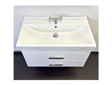 Тумба с Раковиной «Comforty» Никосия-80, 80x53x45см, Белый (00-00011163CF)